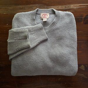 Gray Brooks Brothers Red Fleece Sweater
